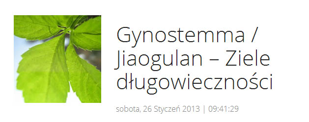 gynostemma jiaogulan ziele dlugowiecznosci