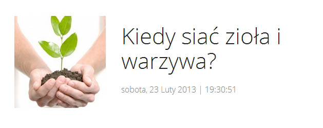 kiedy siac ziola i warzywa