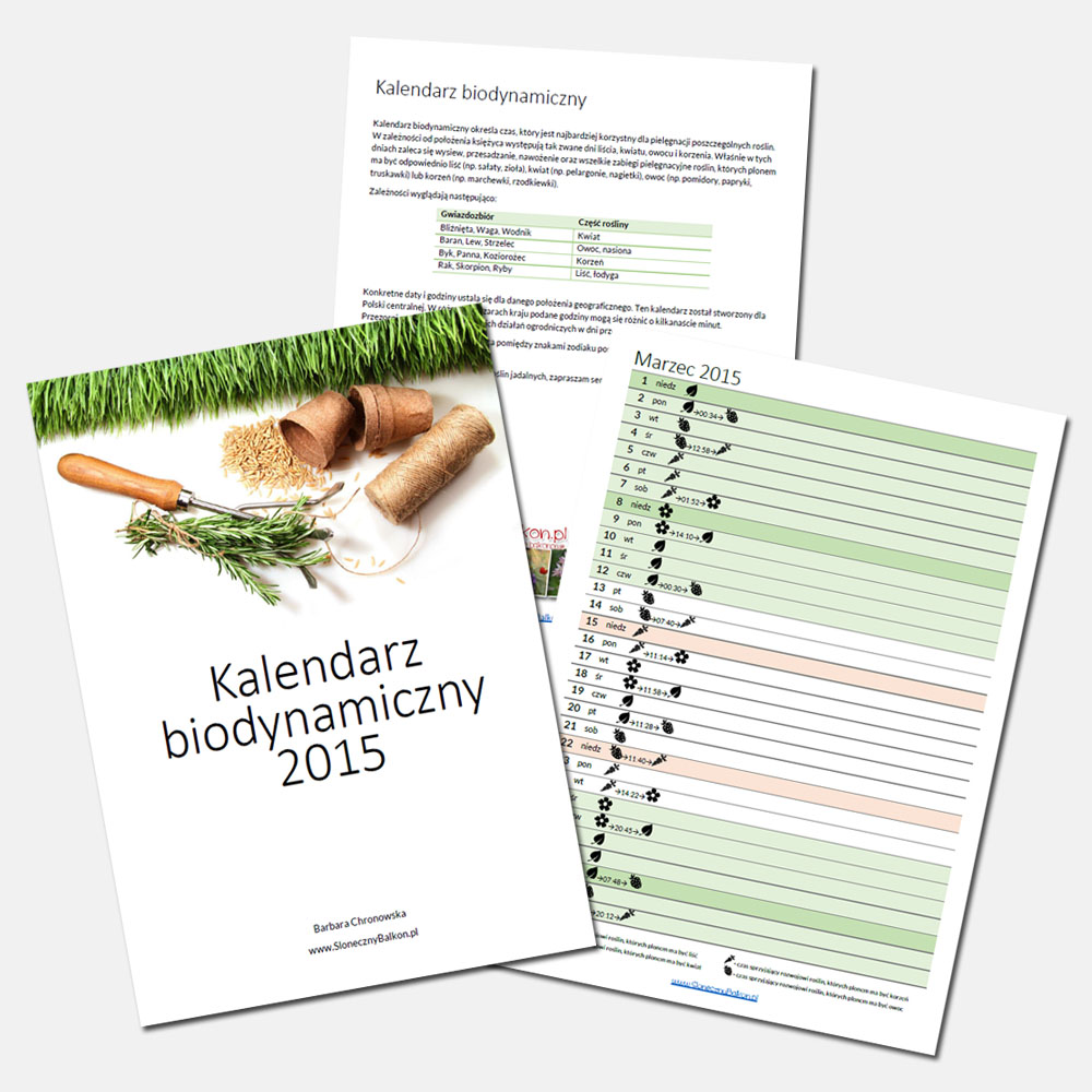 Kalendarz biodynamiczny (nie tylko) na marzec 2015